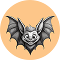 Batcombat Music logo - a flying bat